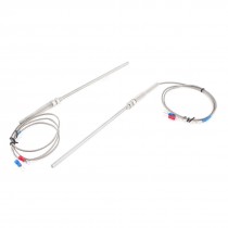 2 Pcs 150mmx5mm Probe K Type Thermocouple Temperature Measurement Sensor 3.3Feet