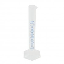 Transparent Plastic Graduated Cylinder 10ml 0.1 milliliter Lab Test