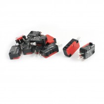 10Pcs AC250V/125V 15A DC125/250V 0.6A 0.3A Micro Limit Switch Button Snap Action