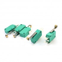 5Pcs 5A/10A/6A/16A 250VAC SPDT Long Hinge Roller Lever 3P Momentary Micro Switch