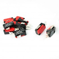 SPDT 1NO 1NC Short Straight Hinge Lever Momentary Micro Switch 10 Pcs