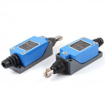 2 Pcs 6A/380VAC 10A/250VAC SPDT Round Roller Plunger Mini Limit Switch 2NO 2NC