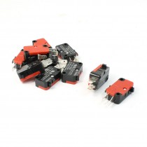 10 Pcs Push Button Actuator Momentary SPDT Micro Switch 15A 250VAC
