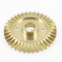 60mm x 12mm Diameter 36 Teeth Copper Tone Brass Water Pump Blade Wheel