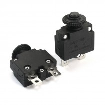 AC125V AC250V 5A 10mm NC 2-Pin Overload Protector Circuit Breaker Black 2Pcs