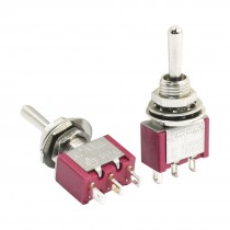 2pcs 6mm Panel Mounting 3-Way SPDT Momentary Toggle Switch AC250V 2A 120V 5A