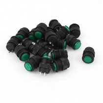20 x R16-503A SPST ON/OFF Latching NO Green Round Push Button Switch 250V 3A