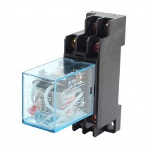 LY2NJ AC 200/220V Coil 2NO 2NC 8Pin Power Electromagnetic Relay w PTF08A Socket