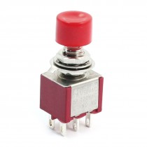 PS821M1 Momentary Red Push Button Toggle Switch DPDT AC250V 2A 120V 5A