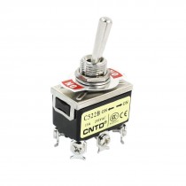 C522B DPDT 2 Positions Locking 6-Terminals Toggle Switch AC250V 15A