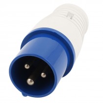 Waterproof IP44 2P+E IEC309-2 Industrial Plug Blue White AC 220-250V 16A