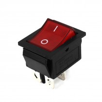 AC 110-220V Lamp Volt Red Button SPDT 2 Position Soldering Boat Rocker Switch