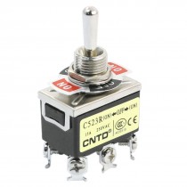 C523R DPDT 3 Way On/Off/On Momentary Rocker Toggle Switch AC250V 15A