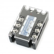 DC/AC 3-32V 380V 10A 6 Screw Terminal 3-Phase Clear Cover Solid State Relay