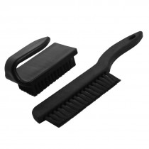 Pair Black Nonslip Plastic Handle Conductive Ground ESD Anti Static Brush Set