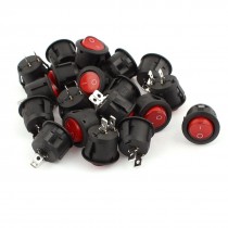 20 x KCD1-105 2Pin SPST NO/OFF Round Rocker Power Switch AC 250V/6A 125V/10A