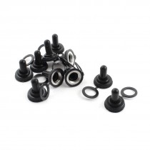 10 Pcs Rubber Light Lamp Dimmer Control Cap Black for 7mm Dia Rotary Knob