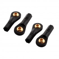 4Pcs 2.5X27X3mm Rod End Metal Ball Head Buckle Joint Black for RC Climbing Car