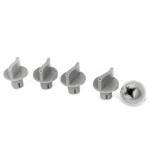5PCS Gray Plastic Rotatable Knob Grip for Universal Changeover Switch