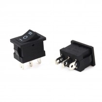 2 Pcs AC 250V/6A 125V/10A 3 Pin SPDT on/off/on Rectangle Boat Rocker Switches