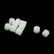 10 Pcs White Plastic 10 Teeth Electrical Models Toothed Wheels Gears