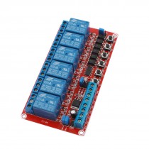 DC 12V Coil 6-CH Self-locking Interlock PCB Circuit PLC Relay Module for Arduino