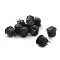 AC 125V 10A SPST ON/OFF Control 2 Position Locking Rocker Switch 10Pcs