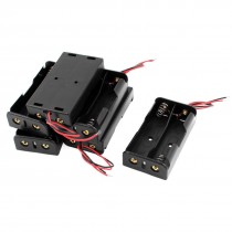 6 Pcs Black Storage Box Case Holder for 2 x 3.7V 18650 Batteries