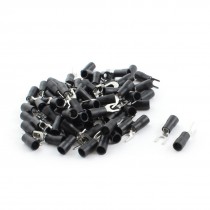 80 Pcs 14-12AWG 8# Black Pre Insulated Furcate Terminal Cable Connector