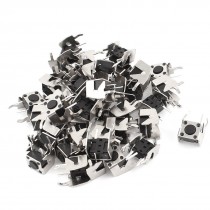 40 Pcs 10 x 7.5 x 7mm 4 Pins PCB Momentary Control Push Button Tact Switch