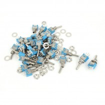 AC 250V 1.5A SPDT 3 Terminals Self Locking On-Off-On Rocker Toggle Switch 30Pcs