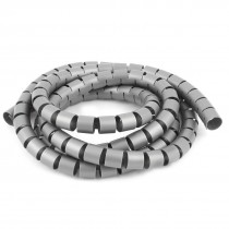 Flexible Spiral Tube Cable Wire Wrap Organizer PC Cord Manage 6.5Ft Gray