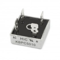 1KV 50A KBPC5010 1 Phase Half-Wave Diode SEP Bridge Rectifier Silver Tone
