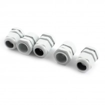 5Pcs M22x1.5 White Nylon 10-14mm Waterproof Cable Glands Connectors
