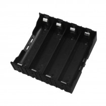 Black Plastic Shell Open Frame 4 x 3.7V 18650 Battery Holder Case Box