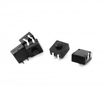 15 x AC 250V 1.5A SPST 2Pin Locking Black Torch Push Button Switch 12mm x 12mm
