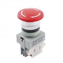 23mm SPST Latching Emergency Stop Mushroom Cap Control Pushbutton Switch