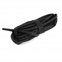Black 6mm Diameter Polyolefin 2:1 Halogen-Free Heat Shrink Tubing Tube 5M