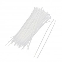 Toothed Grip Packing String Cable Zip Wire Tie White 2.5x200mm 100pcs