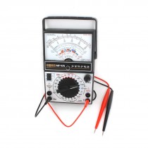 Volt Ammeter Ohm Multimeter Testing Analogue Multitester w Probe Leads