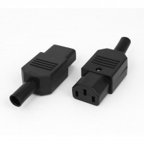 2 Pcs IEC320 C13 Female Plug Inline Power Rewirable Adapter Socket AC 250V 10A