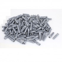 500 Pcs Plastic Anti-rotation Wall Mounted Expansion Nail Plug Gray 10mm x 40mm
