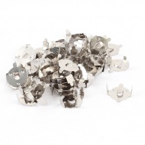 50pcs Silver Tone Metal AG10 Alkaline Button Cell Battery Plate 10mm Dia
