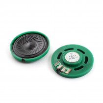 2Pcs 0.25W 16 ohm 35mm Round Green Plastic Magnet Electronic Speaker Loudspeaker