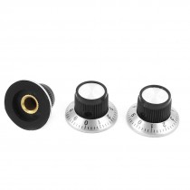 3Pcs Adjustable Turn 15mm Top Rotary Dial Knob for 6mm Dia Shaft Potentiometer