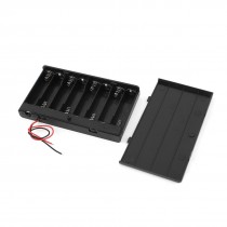 ON/OFF Switch Black 8 x 1.5V AA Batteries Holder Case Storage Box