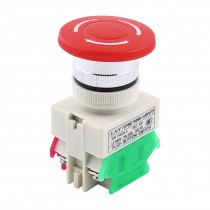 Panel Mounting DPST Latching Red Push Button Switch LAY7 Ui 660V Ith 10A