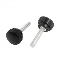 2pcs 43mm Height 6x30mm Male Thread Screw on Straight Knurled Knob