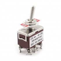 12mm Thread DPDT 6 Screw Terminals Momentary Control Metal Toggle Switch