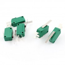 5pcs AC250V 125V 16A Straight Hinge Lever SPDT Micro Limit Switch KW3 Oz
